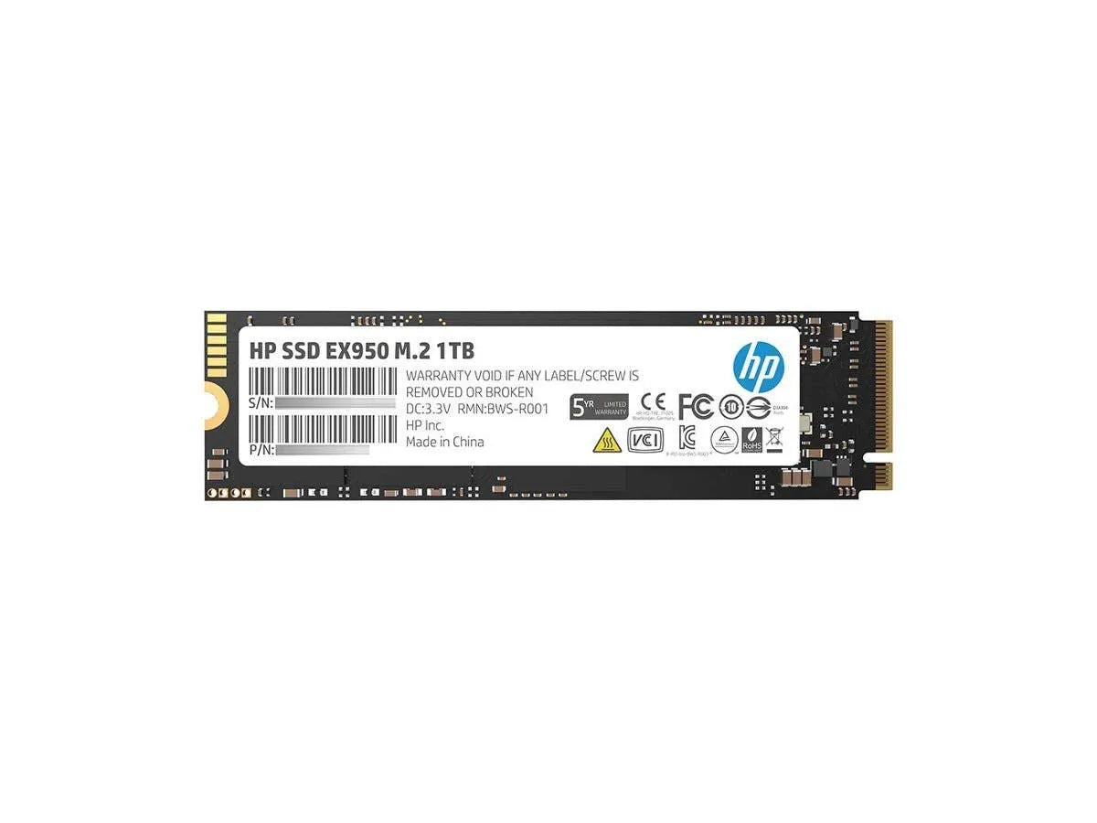 HP EX950 M.2 1TB PCIe 3.1 x4 NVMe 3D TLC NAND Internal Solid State Drive (SSD) 5MS23AA#ABC