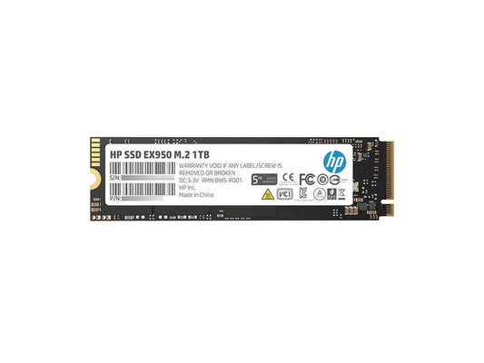 HP EX950 M.2 1TB PCIe 3.1 x4 NVMe 3D TLC NAND Internal Solid State Drive (SSD) 5MS23AA#ABC