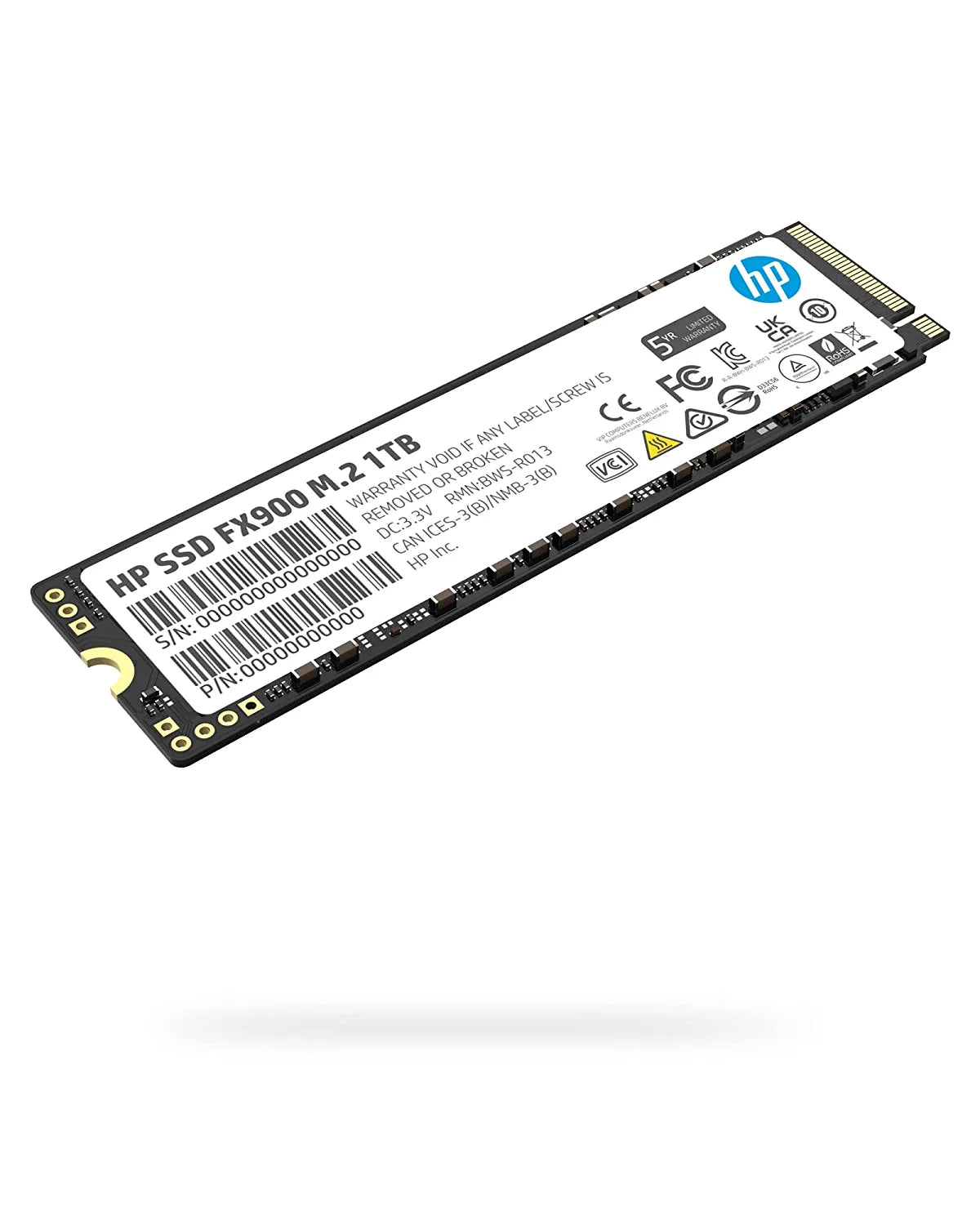 HP FX900 1TB NVMe GEN 4 Internal SSD, PCIe 4.0 16 Gb/s, M.2 2280, 3D TLC NAND PC Solid State Drive up to 5000 MB/s - 57S53AA#ABB