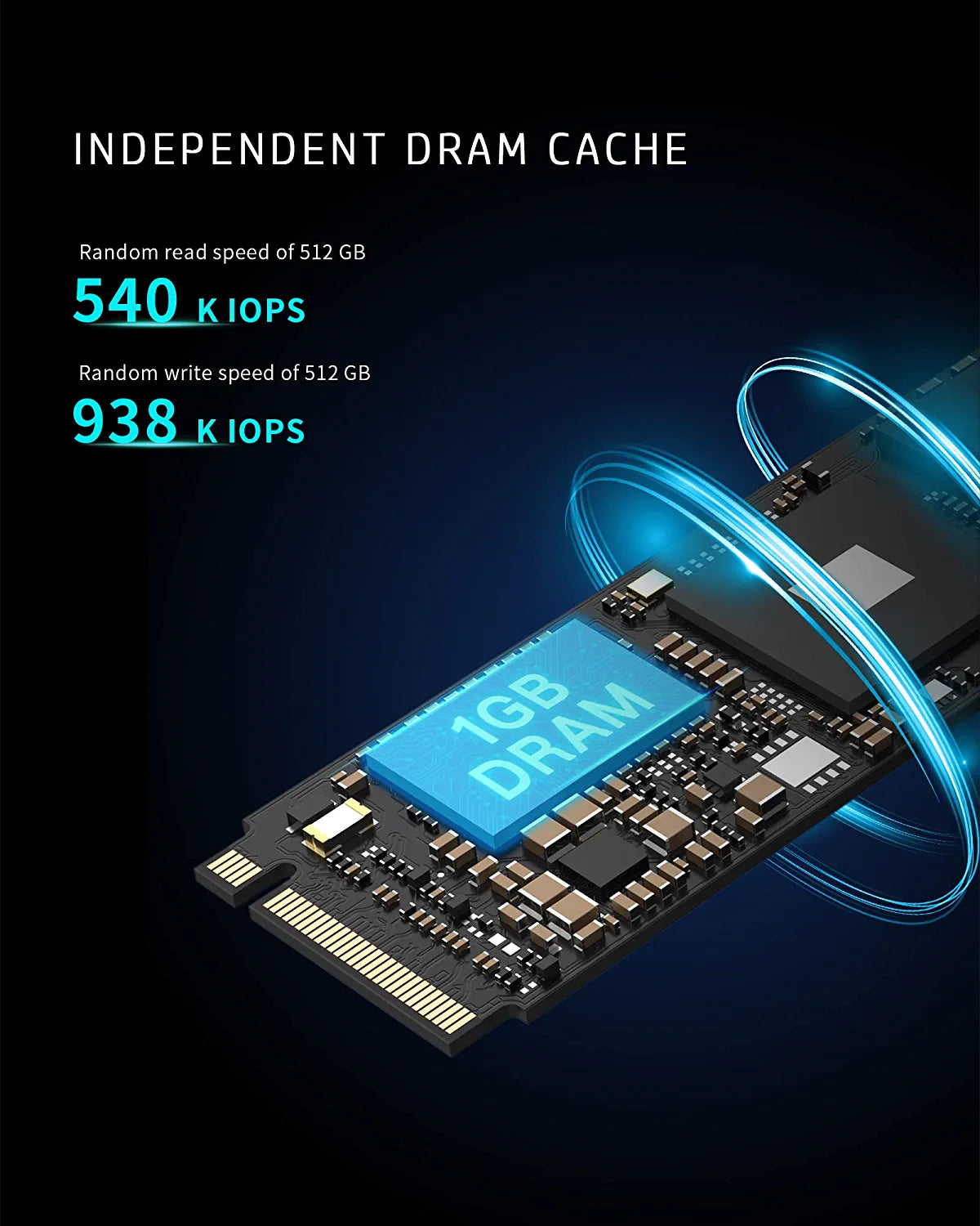 HP FX900 Pro 512GB NVMe GEN4 Gaming SSD - PCIe 16 Gb/s, M.2 2280 3D TLC NAND Internal Solid State Drive with up to 7000 MB/s RAM Cache - 4A3T9AA#ABB