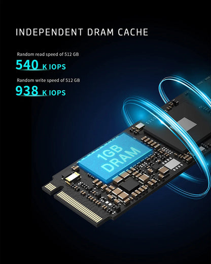 HP FX900 Pro 512GB NVMe GEN4 Gaming SSD - PCIe 16 Gb/s, M.2 2280 3D TLC NAND Internal Solid State Drive with up to 7000 MB/s RAM Cache - 4A3T9AA#ABB