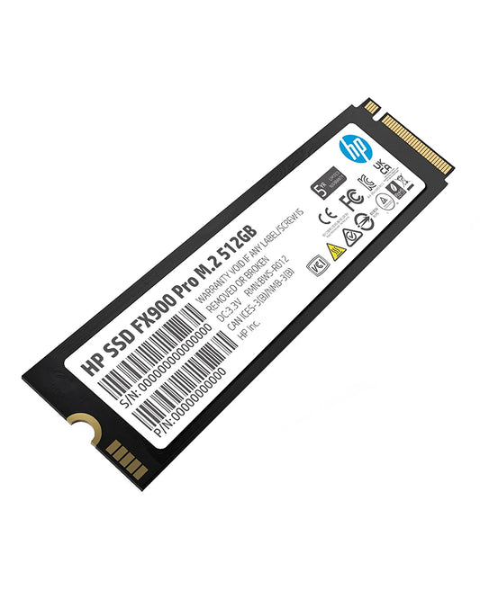HP FX900 Pro 512GB NVMe GEN4 Gaming SSD - PCIe 16 Gb/s, M.2 2280 3D TLC NAND Internal Solid State Drive with up to 7000 MB/s RAM Cache - 4A3T9AA#ABB
