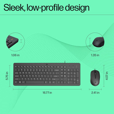 HP KM150 Wired USB keyboard and Mouse Combo-7J4G2AA / 7J4H2AA