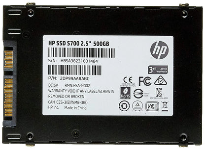 HP S700 500GB SATA III 3D NAND Internal Solid State Drive SSD-2DP99AA