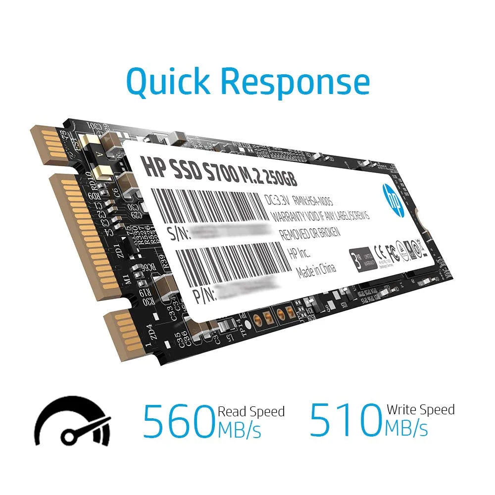 HP S700 M.2 2280 250GB SATA III 3D TLC NAND Internal Solid State Drive 6Gb/s SSD-2LU79AA