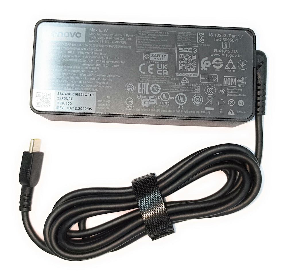 Lenovo Original 65W USB Type C Laptop Adapter Charger for ThinkPad P43s, P51s, P52s, P53s