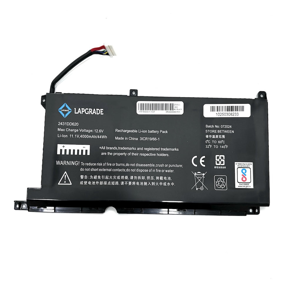 Lapgrade Battery For HP 15-DK Series 11.4V 4150mAh Battery-PG03XL