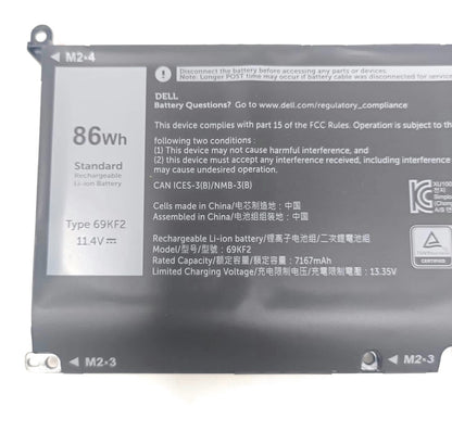 Dell Original 6 Cell 11.4V 86WHr Laptop Battery for Alienware M15 M17 R3 Precision 5550