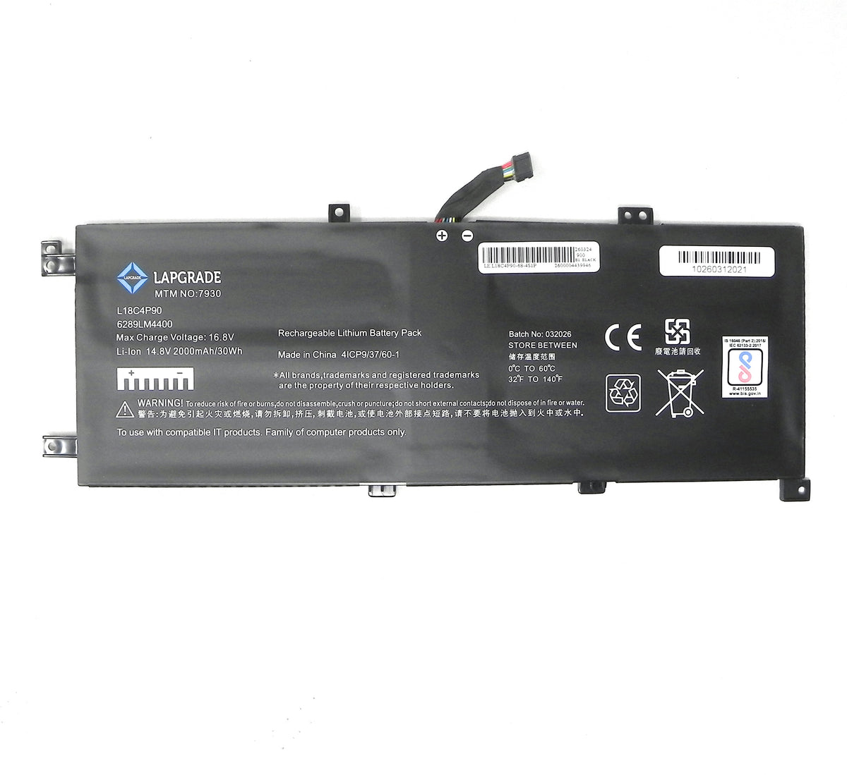 Lapgrade Battery For Lenovo ThinkPad L13 GEN 2 Series -L18C4P90