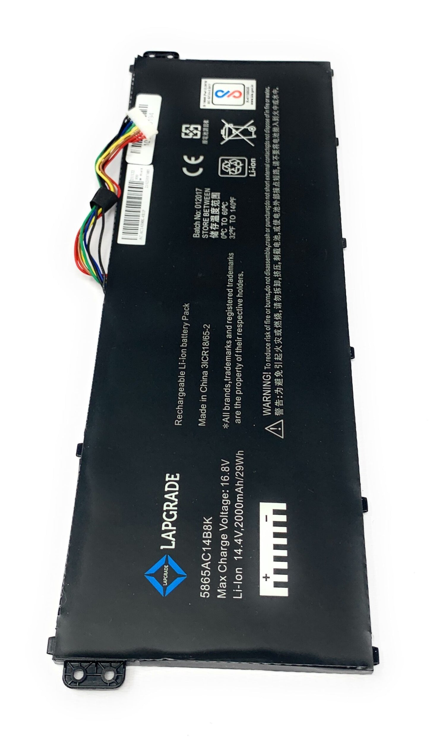 Lapgrade Battery For Acer Aspire Acer Aspire ES1-111 ES1-311 ES1-511 ES1-711(AC14B8K)
