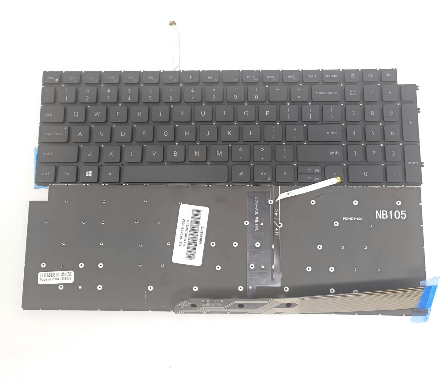Lapgrade Dell inspiron 15 3501 Laptop Keyboard with backlight
