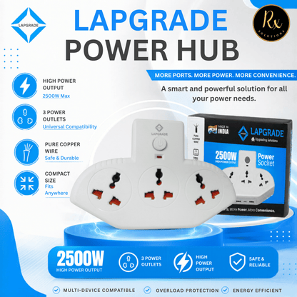 LAPGRADE 2500W Universal Power Hub (without usb and type-c ports)