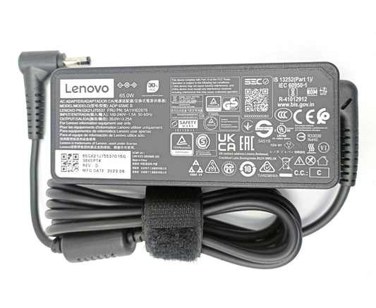 Lenovo 65W Small Pin Adapter with Power Cable-GX20K78585