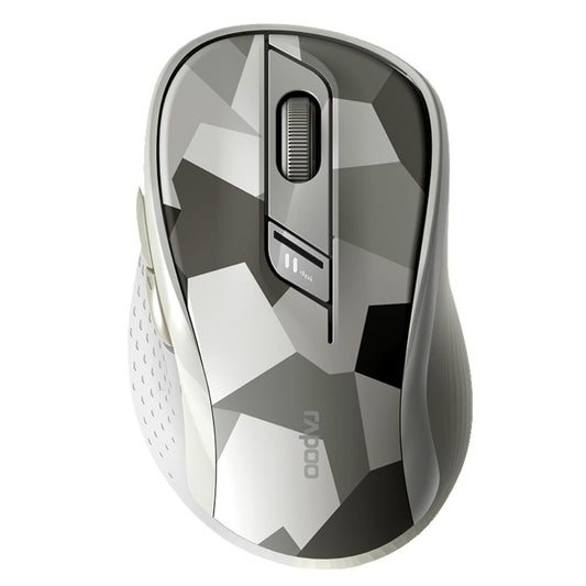 Rapoo Bluetooth Wireless Mouse, M500 Silent Multi Mode Bluetooth 5.0 Mouse, 2.4G Wireless Portable Optical Mouse USB Receiver, 1600 DPI for Laptop, MacBook, PC, Windows, Tablet, Grey