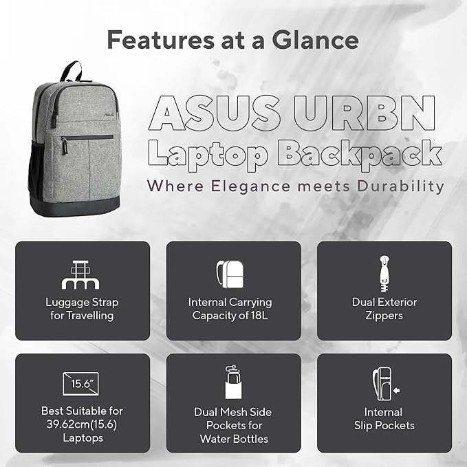 ASUS AP1601 Laptop Backpack for Up to 16-Inch Laptops