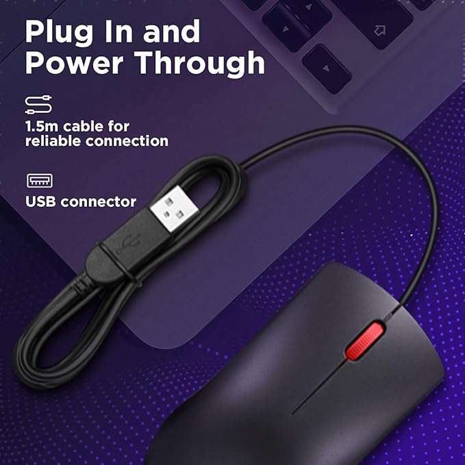 Lenovo 120 Wired Mouse-GY51L52636