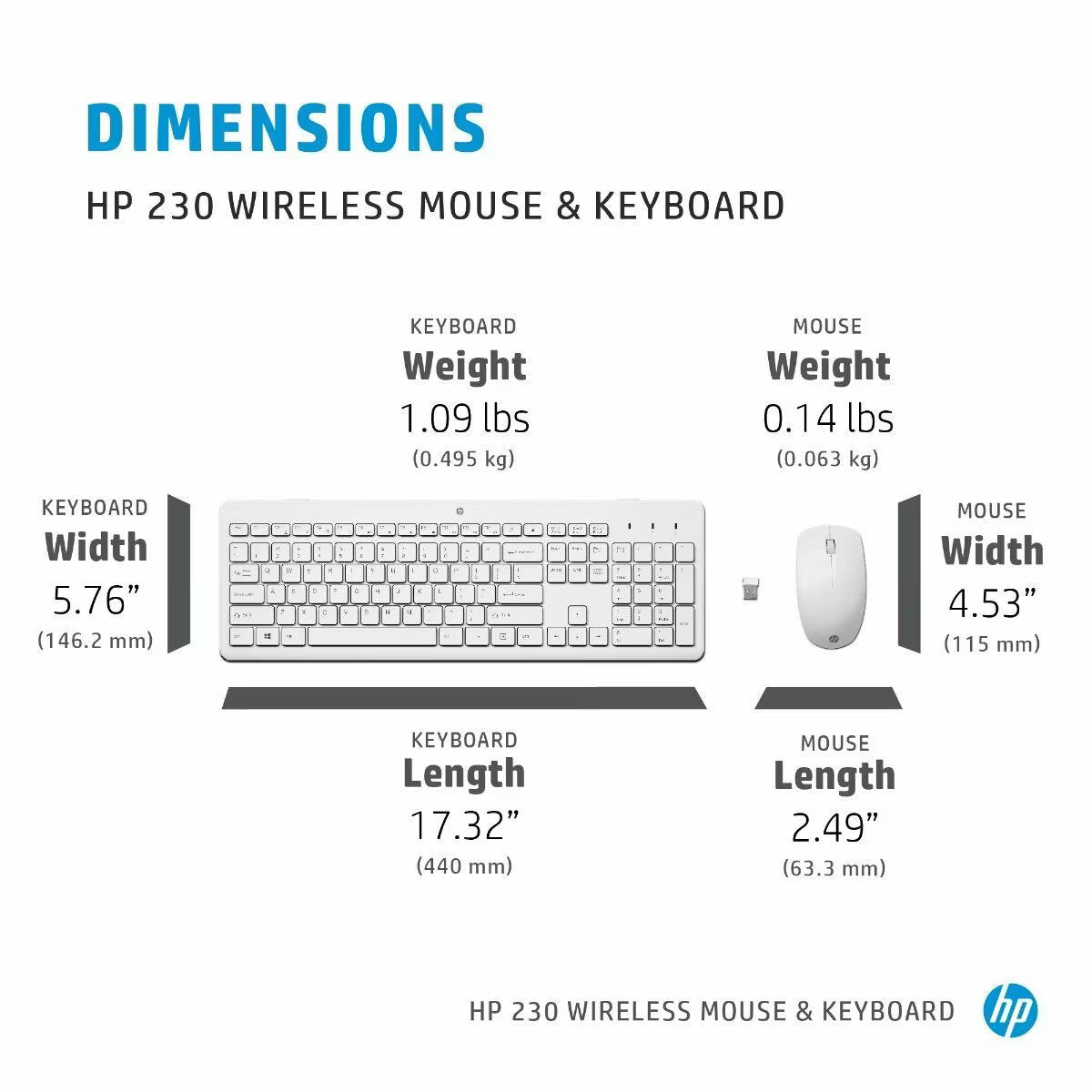 HP 230 Wireless Mouse and Keyboard Combo-3L1F0AA