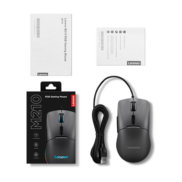 Lenovo M210 RGB Gaming Wired USB Mouse-GY51M74265