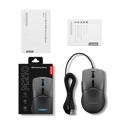 Lenovo M210 RGB Gaming Wired USB Mouse-GY51M74265