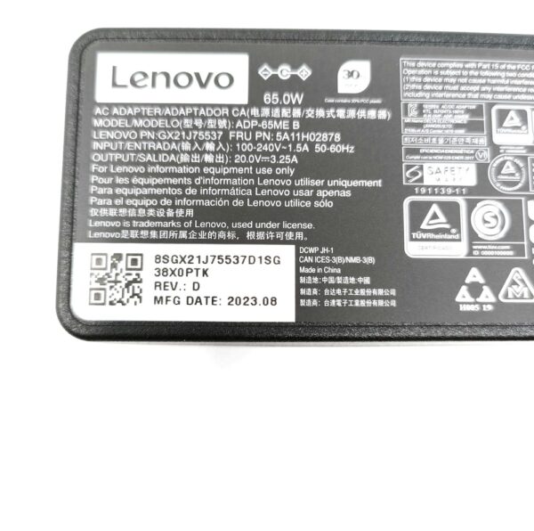 Lenovo Original 65W Small PIN Wall Adapter for Yoga 520S, S145, S340, S540, S740 (Label)