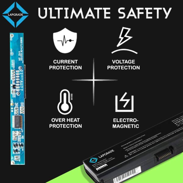 Lapgrade Battery for Toshiba Satellite L310, L311, L312, L315, L317, L322, L323, L510, L515, L537 Series safety