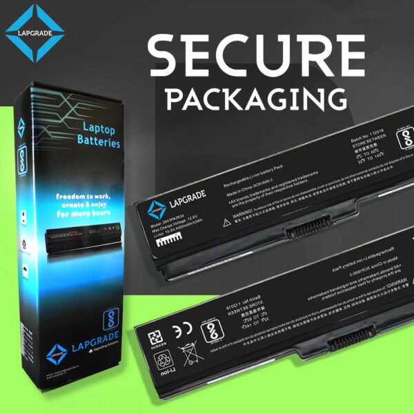 Lapgrade Battery for Toshiba Equium U400 Series, Portege M800 M900 Series secure