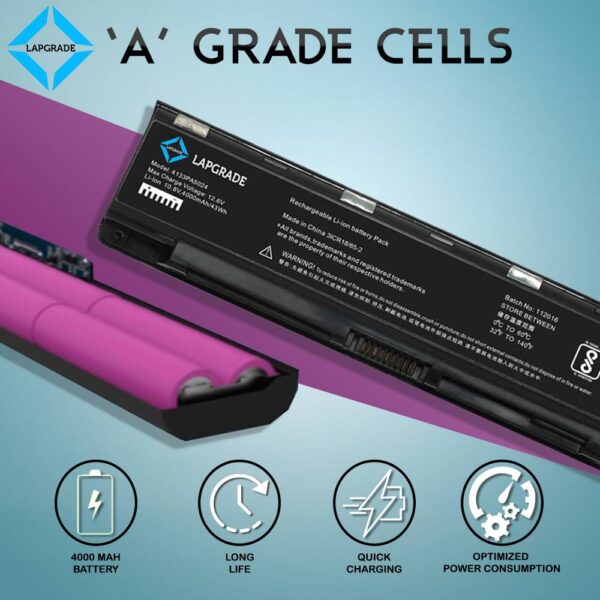 Lapgrade Battery for Toshiba Satelite L850 L845 L840 L835 L870 L875 L830 L805 L800 Series a grade