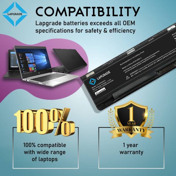 Lapgrade Battery for Toshiba Satelite L850 L845 L840 L835 L870 L875 L830 L805 L800 Series compatible