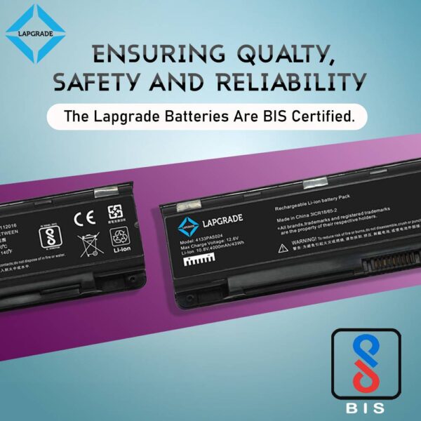 Lapgrade Battery for Toshiba Satelite L850 L845 L840 L835 L870 L875 L830 L805 L800 Series reliability