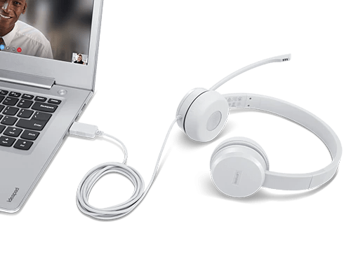 Shop Lenovo 110 Stereo USB Headset GXD1B67867