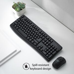 Rapoo X1800Pro 2.4G Wireless Keyboard and Mouse Combo with Spill-resistant and Multimedia hotkeys Design for Laptops Desktops PC - Image 7