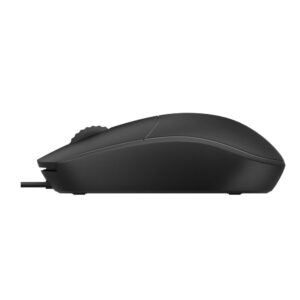 Rapoo N100 Wired USB Mouse, 3 yr Warranty, 1600 DPI Optical Tracking, Ambidextrous PC/Mac/Laptop - Black - Image 4