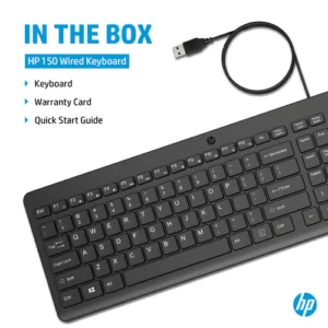 HP 150 Wired Keyboard in the box