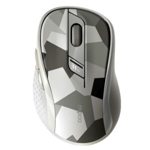 Rapoo Bluetooth Wireless Mouse, M500 Silent Multi Mode Bluetooth 5.0 Mouse, 2.4G Wireless Portable Optical Mouse USB Receiver, 1600 DPI for Laptop, MacBook, PC, Windows, Tablet, Grey - Image 1