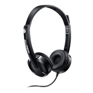 Rapoo H120 Stereo Wired On Ear Headphones With Microphone Noise-Reduction, Usb, Pc/Mac/Laptop/chrome OS - Black - Image 9