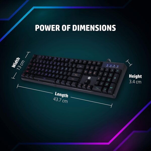 HP K300 Gaming Keyboard-4QM95AA dimentions