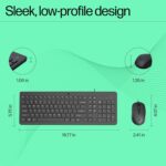 HP KM150 Wired USB keyboard and Mouse Combo-7J4G2AA / 7J4H2AA design