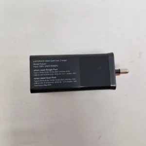 Lapgrade 65W GaN Tiny charger (Black) with Type C Cable Side view